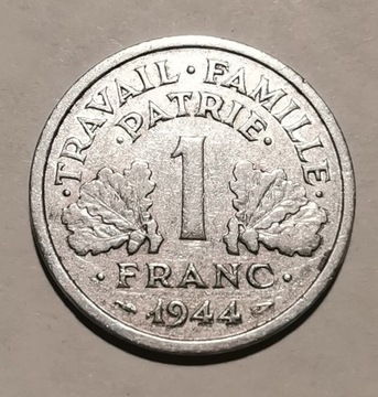 1 FRANK,1944 ROK, FRANCJA, ALUMINIUM