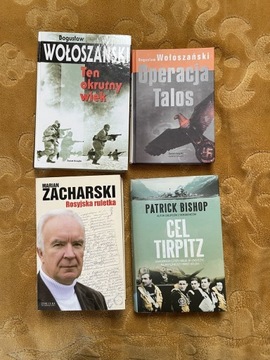 Zestaw 4 książek :Wołoszański, Bishop, Zacharski