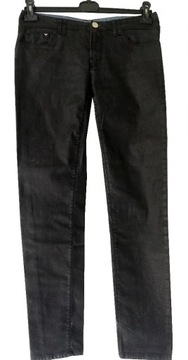 Armani zgrabne letnie spodnie jeansy 36 38 czerń