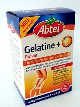 Abtei Gelatine + Vit.C Żelatyna 400g (4x100g) Niem