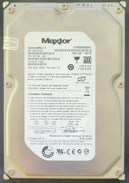 Dysk HDD Maxtor DiamondMax 21 500GB