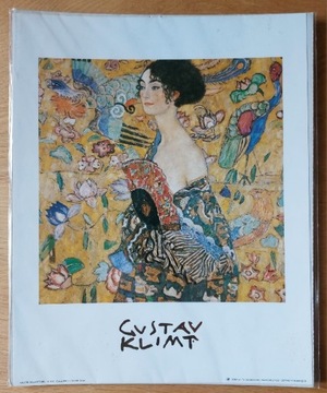 GUSTAV KLIMT "KOBIETA Z WACHLARZEM" POSTER