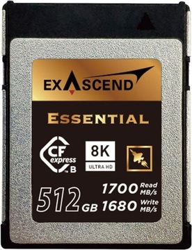 CFexpress Exascend Essential 512GB, 1700MB/s Zapis
