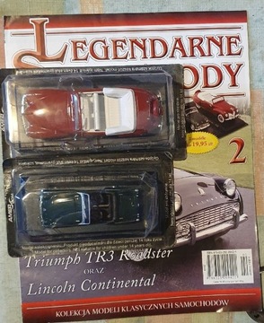 TRIUMPH TR3 ROADSTER ,LINCOLN CONTINENTALE  1:43 