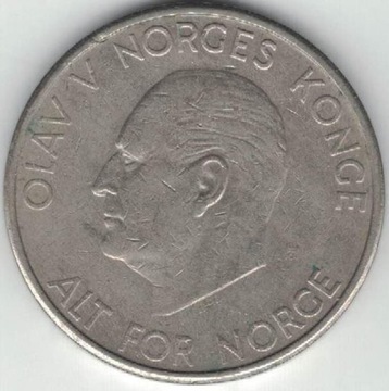 Norwegia 5 koron kroner 1966 29,5 mm
