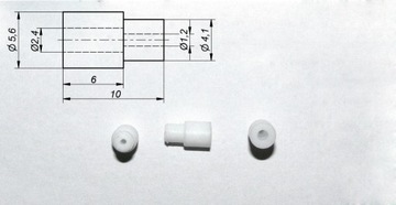 TULEJKA  TEFLON TEFLONOWA  9 szt   F-1 izolator 