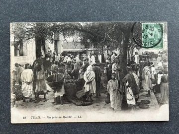 Vue prise au marche Tunis 1912