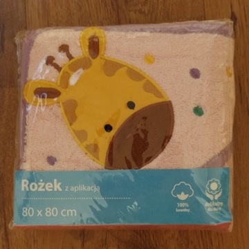 Ręcznik rożek niemowlęcy z kapturem 80x80