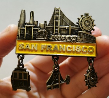 Metalowy magnes na lodówkę 3D USA San Francisco