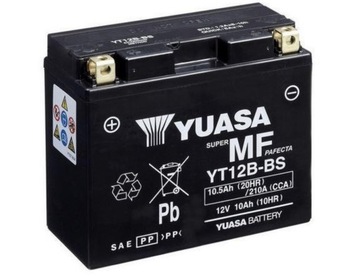 Yuasa YT12B 12V 10,5Ah 180A Uruchomiony L+ Yamaha