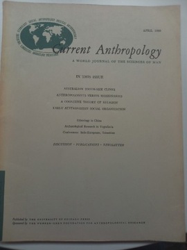 CURRENT ANTHROPOLOGY APRIL 1980