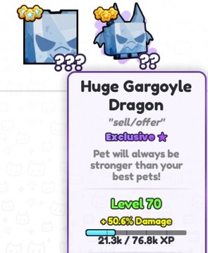 Huge Gargoyle Dragon | Pet Simulator 99