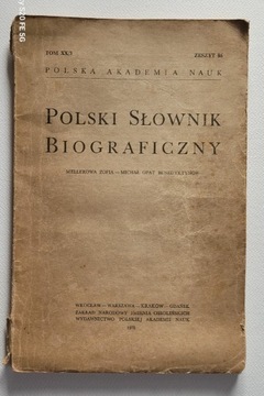 Polski słownik biograficzny  PAN 1975r