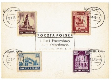 Jelenia Góra Karta poczt. z 1945 r. 