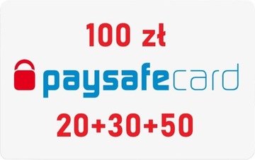 Paysafecard 100zł (50+30+20)