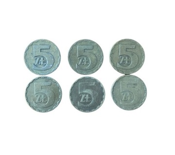 moneta złotowa PRL 5 zł z 1975-1984 roku