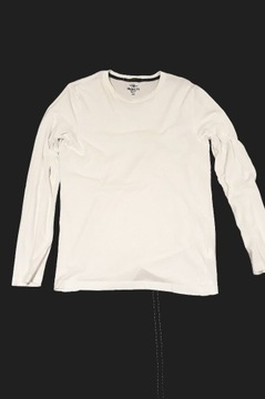 bawełniany biały long sleeve H&M L Okazja !