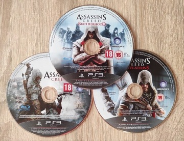 3 części gry Assassin's Creed PlayStation 3 PS3