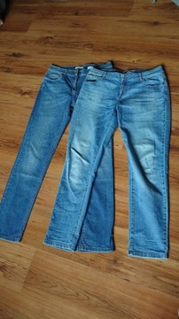 Maas jeansy 2 pary damskie 40 i 44 niebieskie