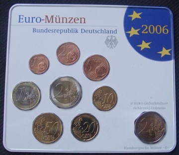 NIEMCY - Euro - Munzen 2006 J + okolicznościowe