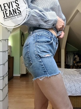 Levi's jeans krótkie spodenki szorty z dziurami rozm. S/M sexy