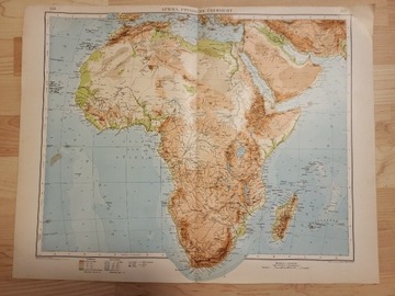 Stara duża mapa Afryka,1906