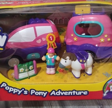 Zabawka Wow Poppy pojazd z przyczepką konik autko