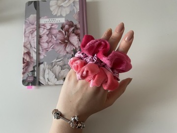 Scrunchies zestaw różowy 