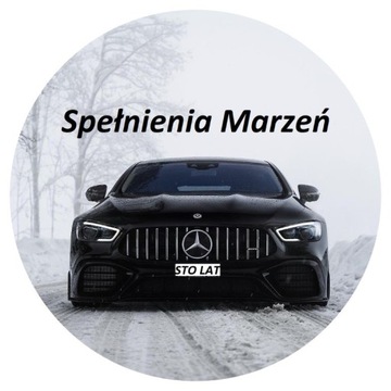 OPŁATEK NA TORT MERCEDES LOGO AUTO SAMOCHÓD 30 40 