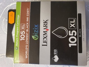 Tusz Lexmark 105 XL black oryginał Vizix print