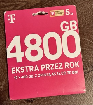 Starter T-Mobile. 788 995 199. 788-995-199. Nowy! 4800GB, 12x400GB