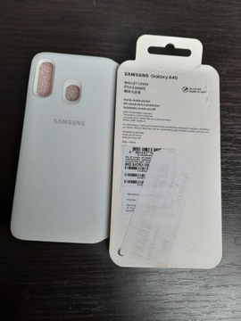 Etui z klapką do Samsung Galaxy A40  Wallet biały