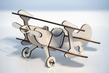Samolot 3D puzzle zabawka z drewna 