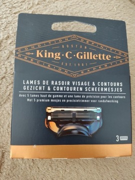 King C. Gillette wkłady 3 szt. NOWE ORYGINAŁ