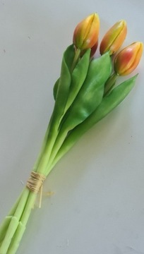Tulipany Gumowe  jak Prawdziwe bukiet 5szt.