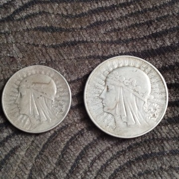 Moneta 10 oraz 5 zł z1933