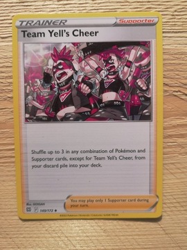 Karty pokemon Trener Team Yells Cheer 149/172