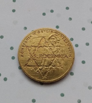 Moneta 2 zł 65 rocznica Powstania w getcie W 2008