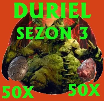 Diablo 4 Sezon 3  Duriel Uber Shard Agony Egg 50x