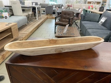 Misa w kształcie kajaka 70x12x7cm drewno teak