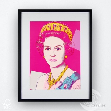 Warhol Pink Queen Elizabet plakat Giclee 50x70 