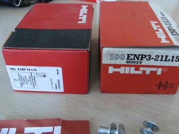 HILTI X ENP 19 L15 ENP 3-21 KOŁKI GWOZDZIE STALI 