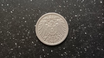 5 Pfennig Cesarstwo Niemcy 1907,F.Nikiel-Stan