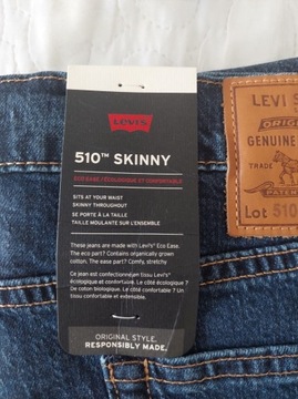 Jeansy męskie Levi's 510 Skinny -  34/34