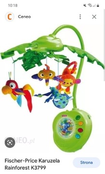 Karuzela fisher price tropikalny las