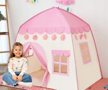 Duży różowy namiot dla dzieci 130cmx130cmx100cm