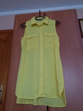 Żółta koszula bez rękawów TU 38 M jak nowa