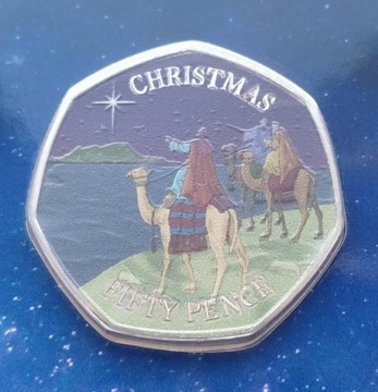 Gibraltar 50p 2022 CHRISTMAS trzej królowie NOWOŚĆ