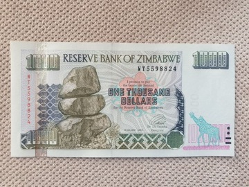 Zimbabwe 1000 dolarów