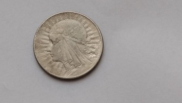 Moneta 5zł Głowa Kobiety 1933 srebro